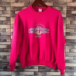 Vintage 80’s Colorado Pink Jerzees Medium Crewneck Sweatshirt